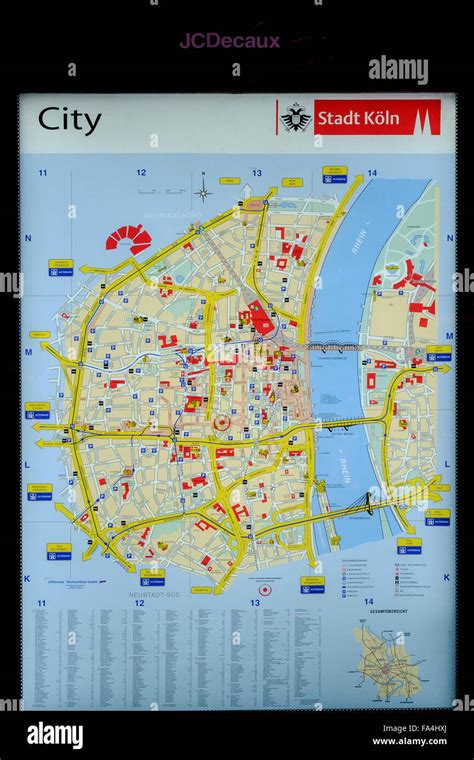 Map Of Cologne Stock Photo Alamy