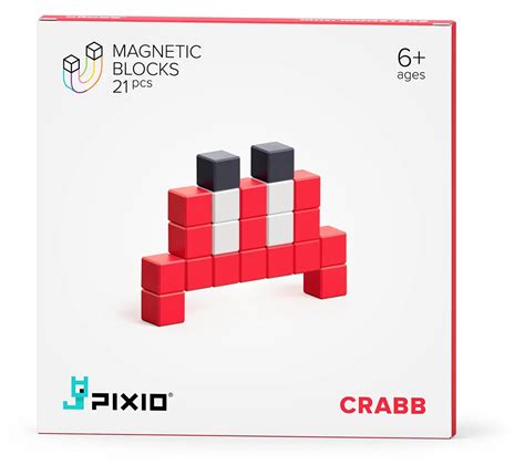 Ukidz Pixio Mini Monster Crabb 21 Magnetic Blocks In 3 Colors