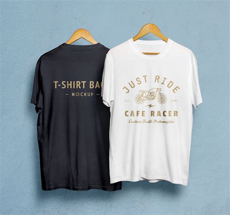Black T Shirt Mockup Front And Back Free White Inside Shirt European