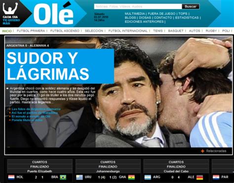 Fotos Los Periódicos Argentinos Lloran La Derrota Ante Alemania
