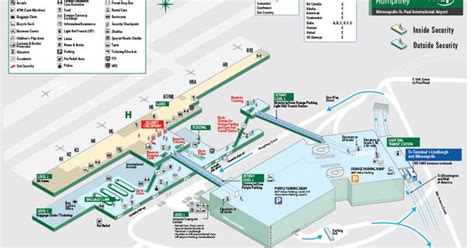 Map Of Terminal 2 Humphrey At Minneapolis St Paul Airport Msp
