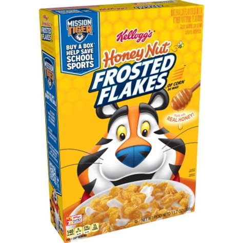 Kelloggs Frosted Flakes Honey Nut Breakfast Cereal 137 Oz Smiths