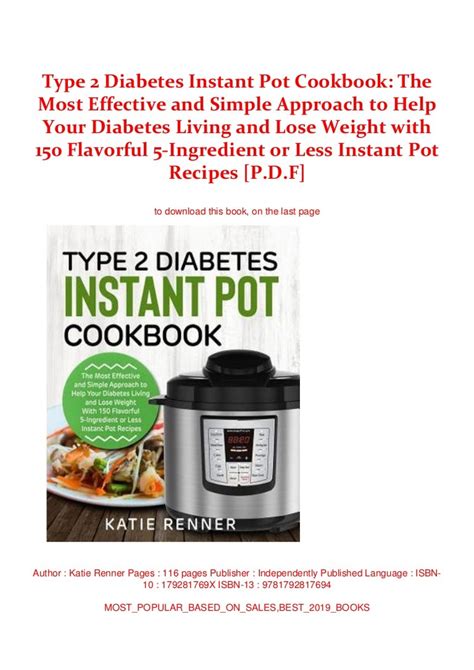 Type 2 Diabetes Instant Pot Cookbook The Most Effective And Simple A