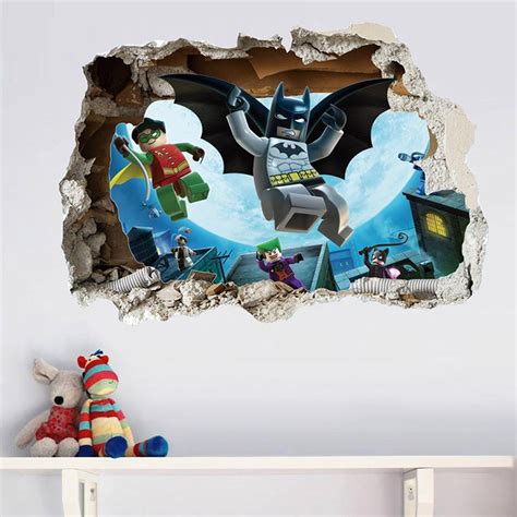 Wandtattoos And Wandbilder Lego Batman Marvel Avengers Mural 3d Smashed