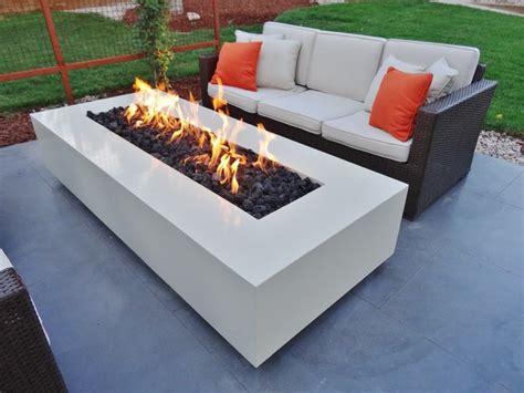 Copper cladded outdoor fire pit bowl firepit backyard column natural gas propane. Powder coated custom fire pit - Contemporary - Fire Pits ...
