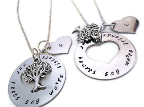 Matching Sister Necklaces Personalized With Initials Matching Sister