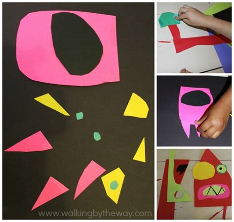 Cut Paper Monsters Art Project For Kids Walking By The Way