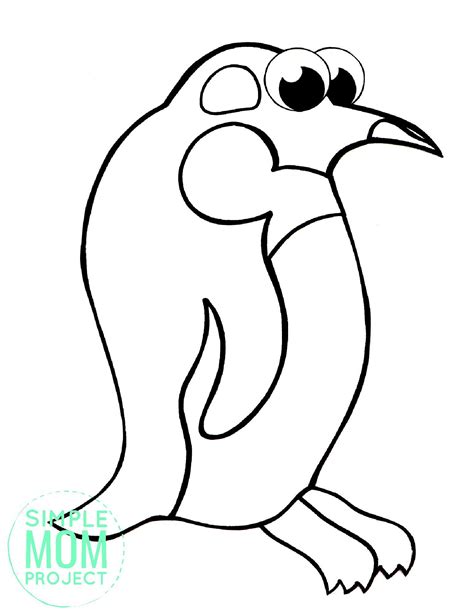 Free Printable Arctic Penguin Coloring Page Simple Mom Project