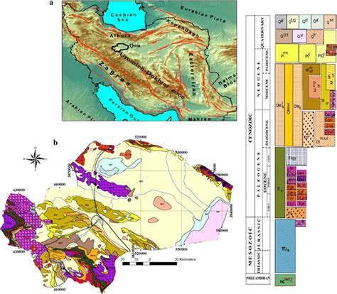 The Shaded Relief Map Of Iran Plateau A Simplified Geological Map Of