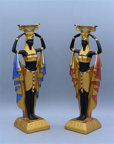 statue of cleopatra s egyptian nubian maiden servants with etsy