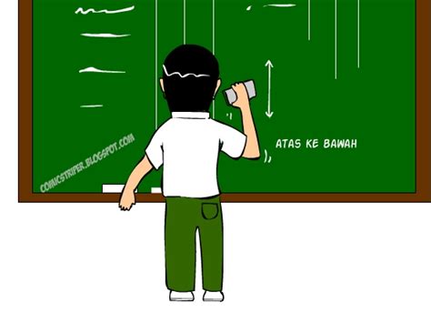 Beberapa orang mulai meninggalkan blackboard karena debu yang dihasilkan dari kapur tulis. Sebuah blog komik amatur: Kisah 5P2 - Sapu Papan Hitam