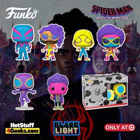 NEW Blacklight Spider Man Across The Spider Verse Funko Pops