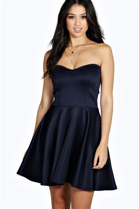 26 Boohoo Polly Bandeau Skater Dress Skater Dress Fashion