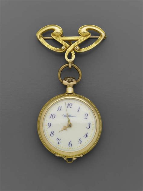 Ladies Lapel Watch With Enhancer American Art Nouveau Circa 1900 Collection Of The Museum