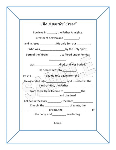 10 Basic Catholic Prayers Printable Fill In The Blank Etsy