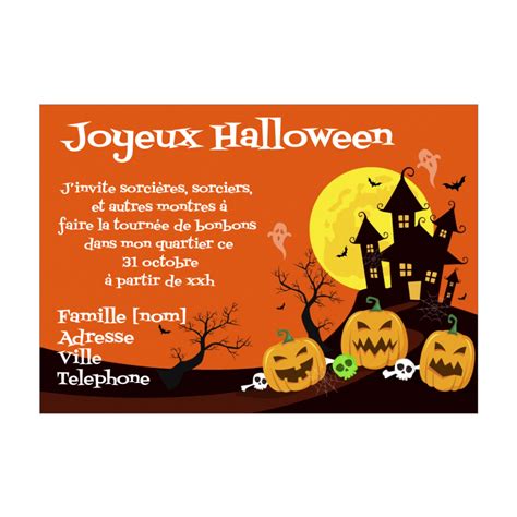 Carte Dhalloween A Imprimer Gratuit Citrouille Et Maison Hantee