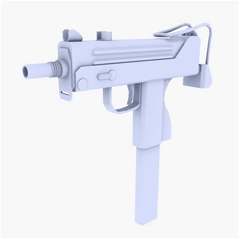 D Asset Mac Submachine Gun Cgtrader