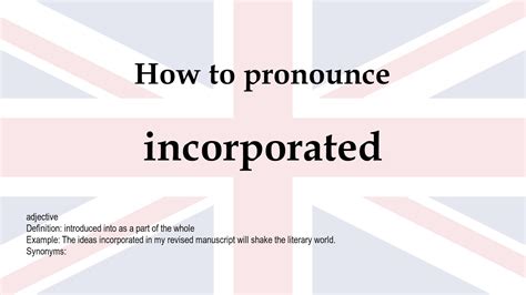 How To Pronounce Incorporated Meaning Youtube