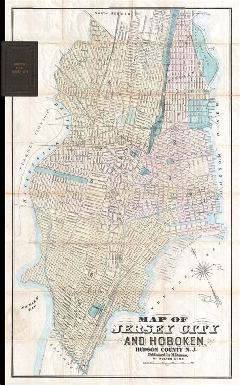 Map Of Jersey City And Hoboken Hudson County N J Geographicus Rare