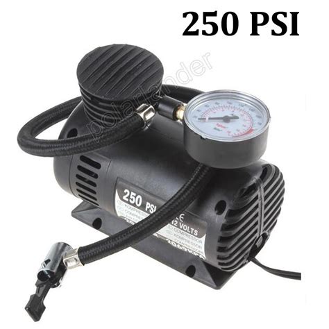 12v Portable 250 Psi Car Pump Air Compressor Tire Inflator Auto Pump