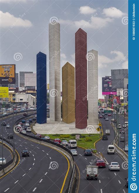 Naucalpan State Of Mexico Mexico Iconic Monument Called Towers Of