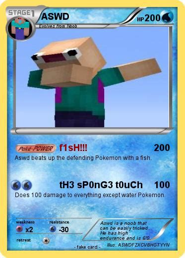 Pokémon Aswd 2 2 F1sh My Pokemon Card