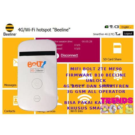 Open your internet browser (e.g. Modem Mifi Mini Wifi Bolt ZTE MF90 4G LTE B10 Beeline ...