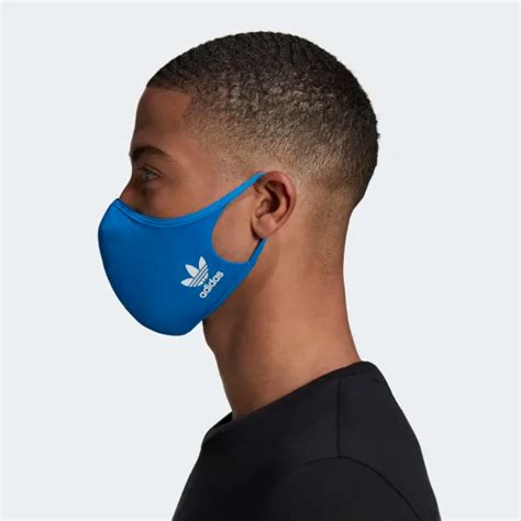 Adidas Face Covers Ml 3 Pack Blue Adidas Us Face Cover Blue