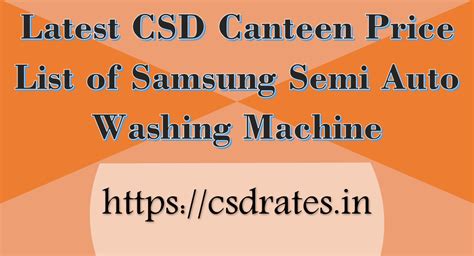 Csd military canteen stores department (csd) price list 2021. CSD price list of Samsung Washing Machine 2020 | Samsung ...