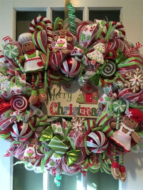 All kinds of candy themed decorations for eating to cutting cakes and spraying foams to lighting up space, everything is available here at your disposal. Xmas gingerbread house arrangement/wreath decor mesh ...