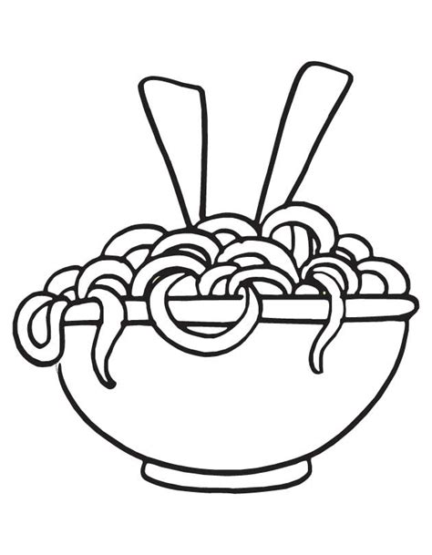Coloring Page Of Noodles Coloring Home