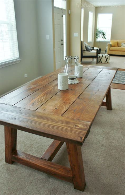 Learn how to build a rustic farmhouse kitchen table. Holy Cannoli! We Built a Farmhouse Dining Room Table ...