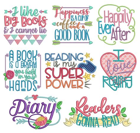 Reading Word Art Set 1 Embroidery Store Paper Embroidery Learn