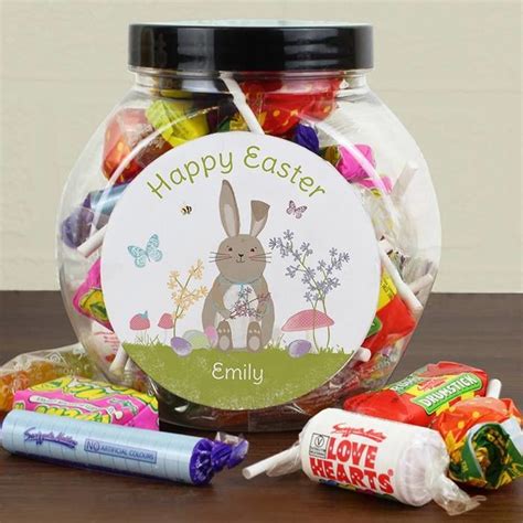 Personalised Easter Bunny Sweets Jar Love My Ts