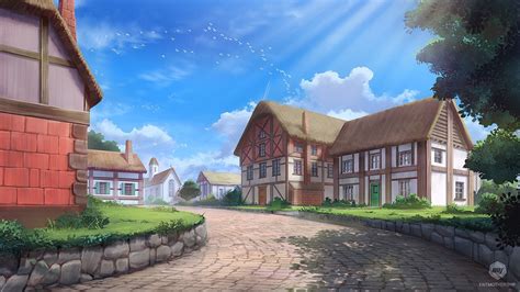 Collection Of Anime Background Village Full Hd Download