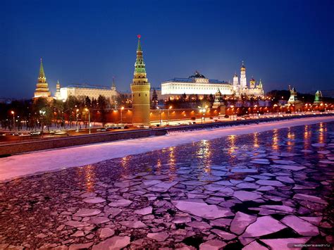 Moscow Russia Tours Beautiful Places Night Scenery