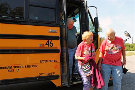 The Ames High Class Of 1955 Rode A School Bus Around Town Visiting