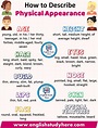 How to Describe Physical Appearance - English Study Here