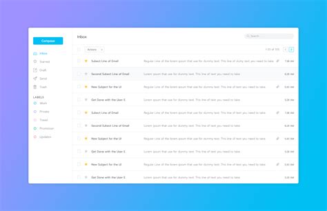 Email Inbox Ui Design For Dashboard Project By Rikon Rahman 🎭 On Dribbble