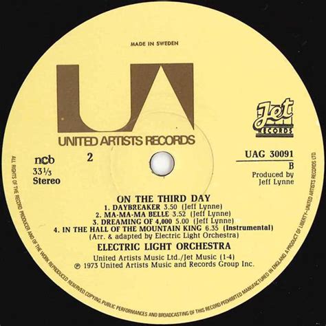 Electric Light Orchestra On The Third Day 12 Inch