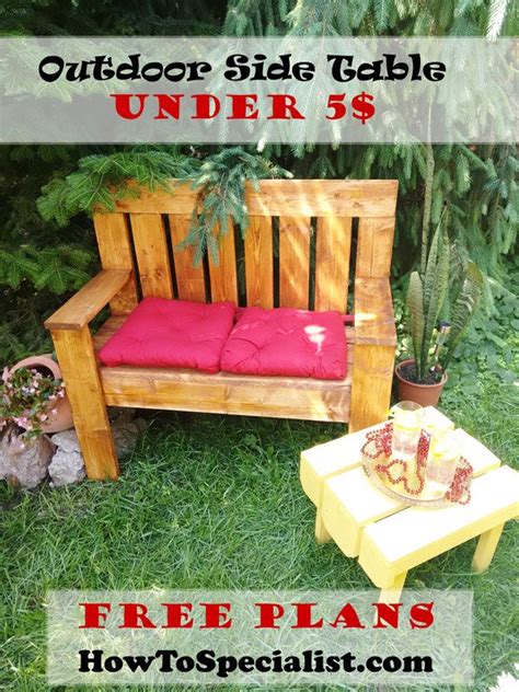 How To Build An Outdoor Side Table Outdoor Furniture Plans Backyard
