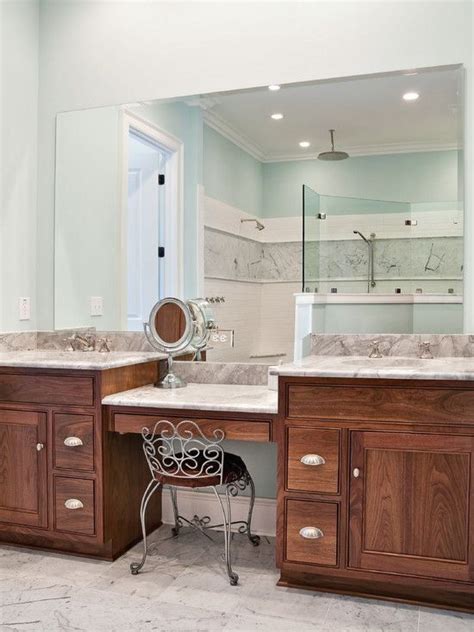 Master Bathroom Makeup Vanity Use Idea Only With One Sink And A Bigger