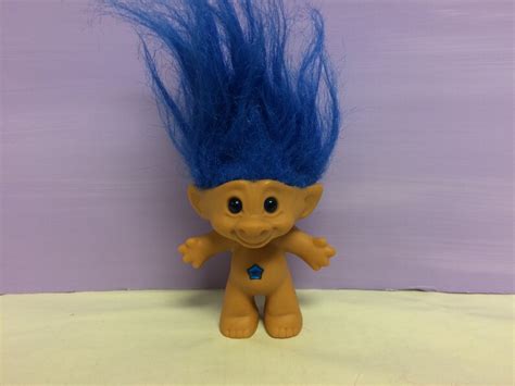 Vintage Treasure Troll Blue Haired Troll 1990s Collectible Etsy