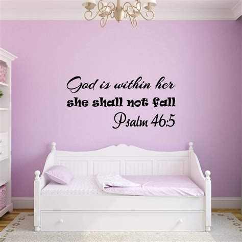 Vwaq God Is Within Her She Shall Not Fall Wall Decal Psalm 465