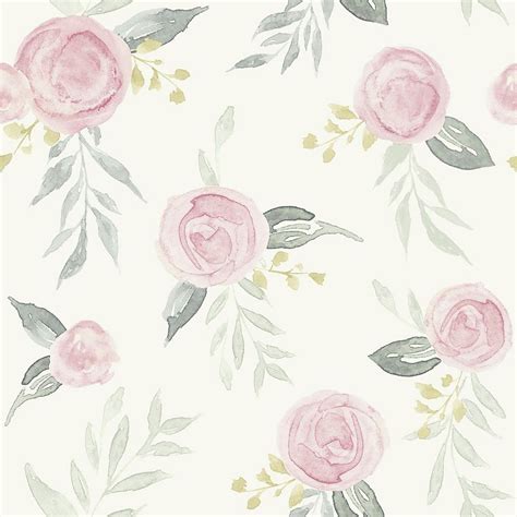 Shiplap removable wallpaper model # mh1560 | store sku # 1001099119 (110) Joanna Gaines Watercolor Roses Pink Wallpaper | The Home ...