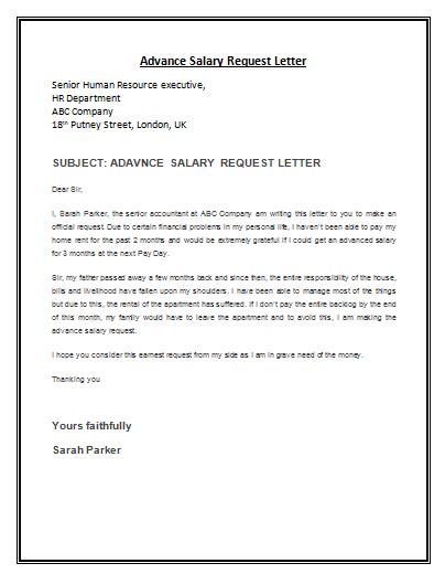 Salary Request Letter Salary Lettering Salary Negotiation Letter