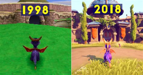 1998 vs 2018 spyro the dragon amazing then vs now comparison wow article ebaum s world