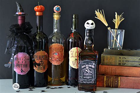 Diy Halloween Apothecary Potion Bottles Crafts Decor Jack Skellington