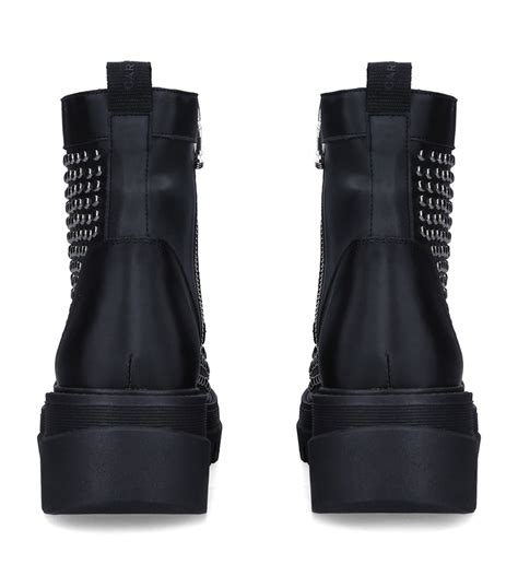 Womens Carvela Black Leather Thrive Stud Ankle Boots Harrods Uk