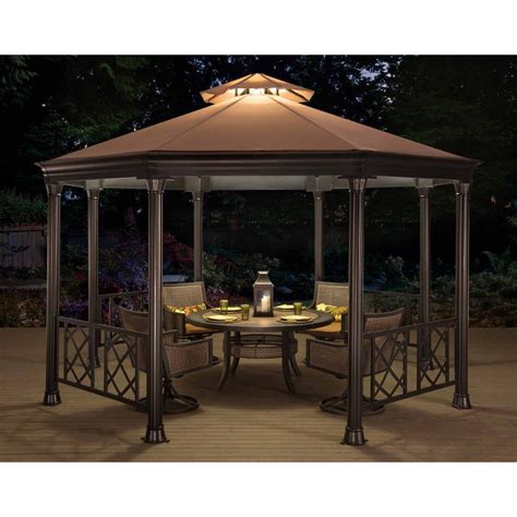 Even if buying a hot tub kit like this is out of your budget, it should still give you a lot of things to consider when you are about to start building your own. Sunjoy Octagonal Soft Top Gazebo - 110101007 | Gazebo ...